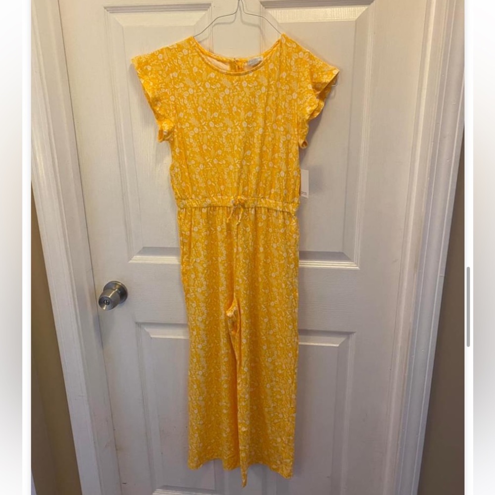 Yellow floral romper